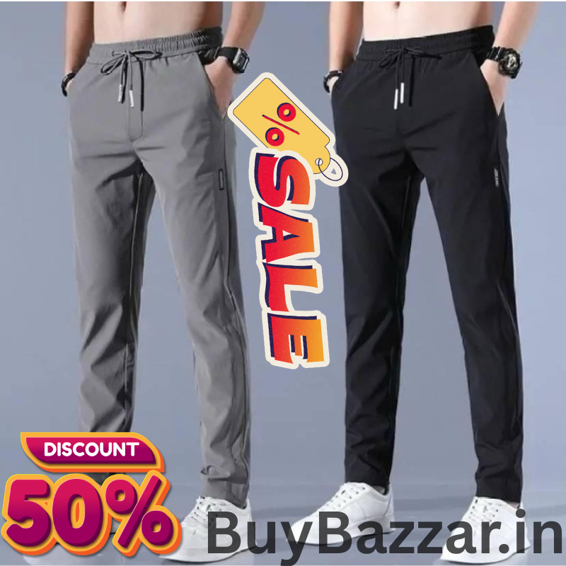 Men Solid  Track Pants ( Pack Of 2 )