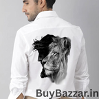 Men Regular Fit Men As A Lion Printed Casual Shirt