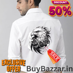 Men Regular Fit Eagle Printed Casual Shirt