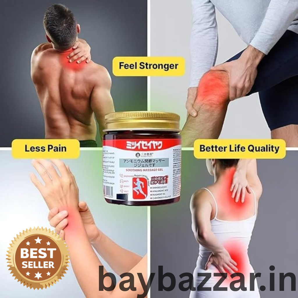 Japanese Red Massage Gel for Joint & Muscle Pain Relief | Deep Penetration Formula | Fast-Acting Herbal Therapy Gel