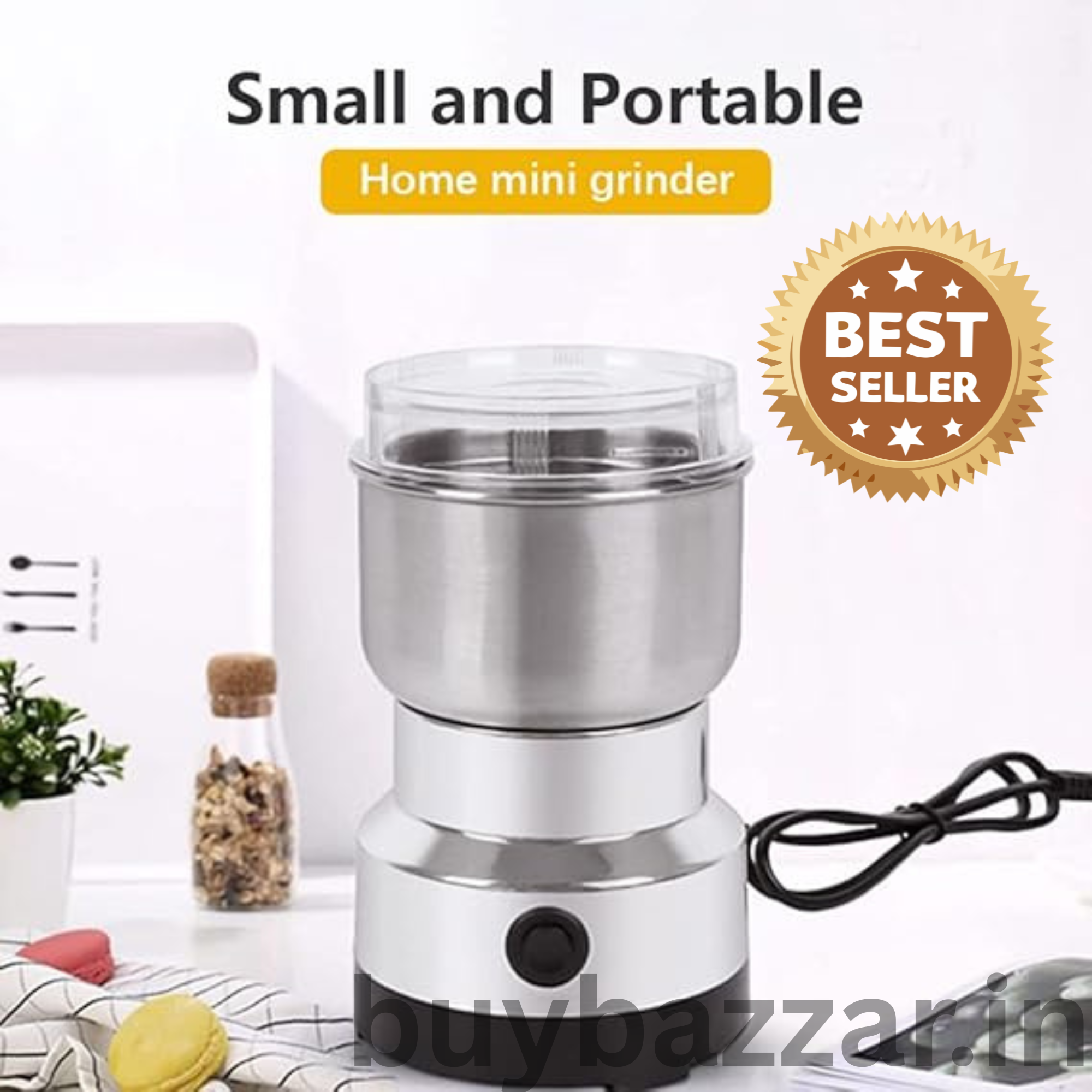Grinder Household Mini Stainless Steel Electric Herb Pulverizer Four Edged B 150W High Power Ultrafine Coffee Triturator