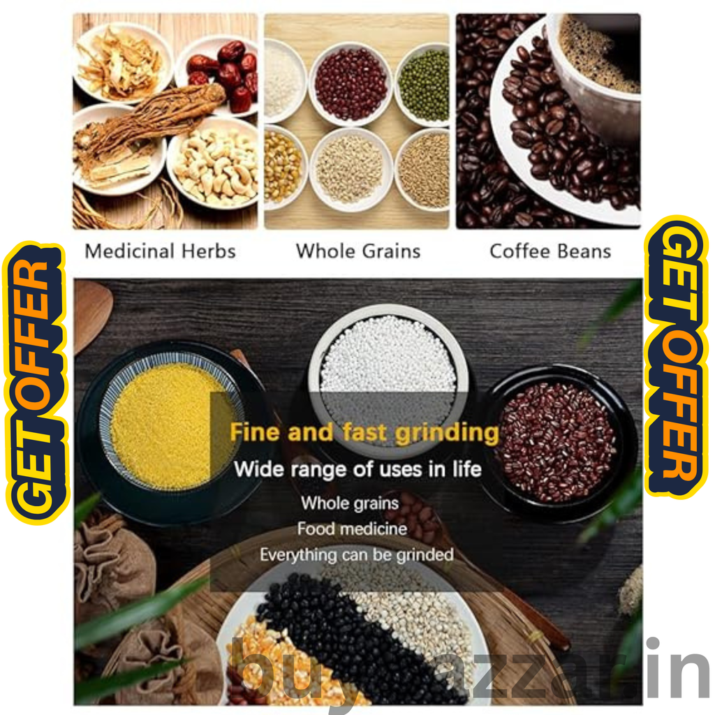 Grinder Household Mini Stainless Steel Electric Herb Pulverizer Four Edged B 150W High Power Ultrafine Coffee Triturator