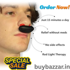 Portable Infrared Nasal Light Therapy Device, Black, USB Rechargeable, Red Light Treatment for Sinus Relief and Congestion Support