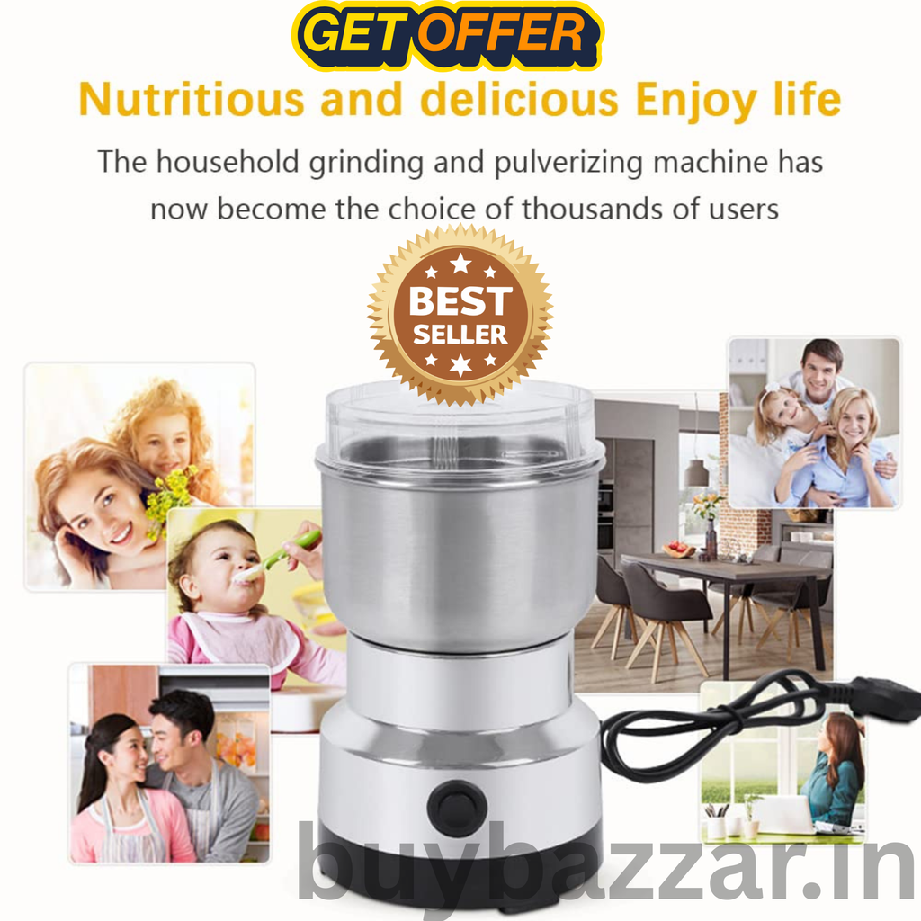 Grinder Household Mini Stainless Steel Electric Herb Pulverizer Four Edged B 150W High Power Ultrafine Coffee Triturator